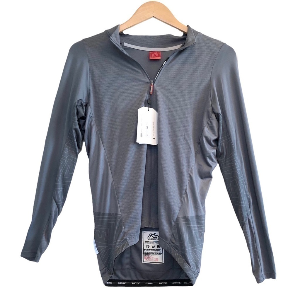 🌈 6/$60, NWT, Santic Cycling Jacket, Grey, Size XLarge
